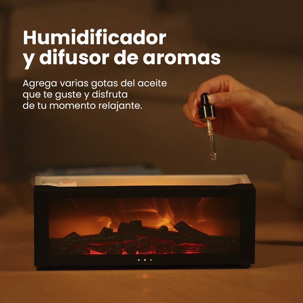 Humidificador difusor de aroma chimenea